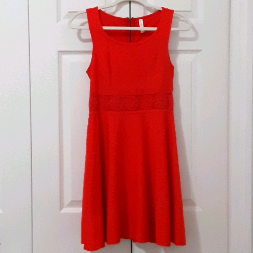 Dark Orangey-Red Bohemian Mini Dress